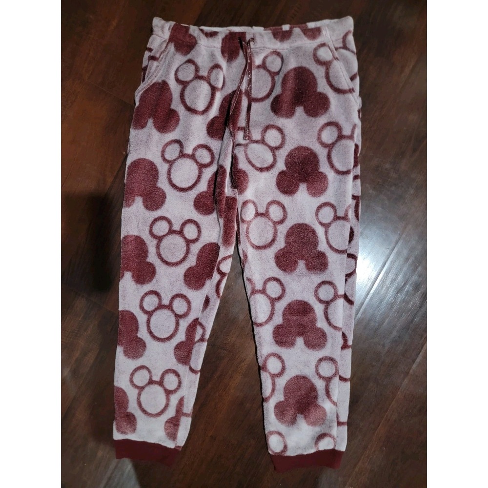 Mickey Mouse Disney Character Ladies'‎ Fleece 2-piece Pajama Set RED Large 12/14 - Picture 8 of 12
